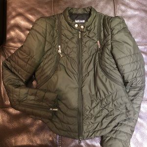 🎊Just Cavalli army color cropped puffer jacket🎊